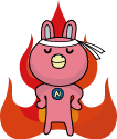 燃えるNOVAウサギ